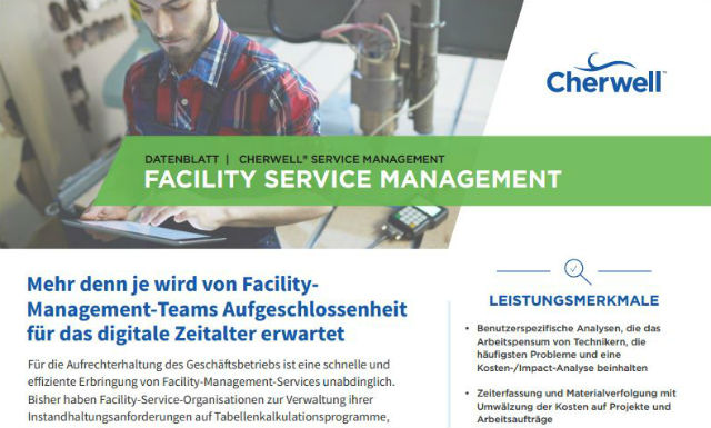 Facilities Management mit Cherwell: Webflyer jetzt downloaden!